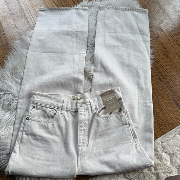 NWT Madewell Low-Slung Baggy Jeans in Vintage IVory - Picture 5 of 15